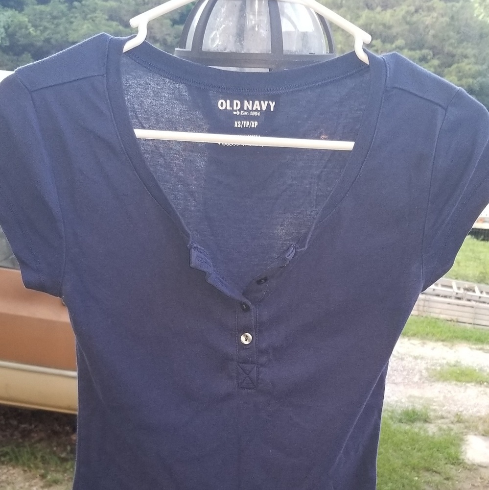 Womens XS Old Navy blue top